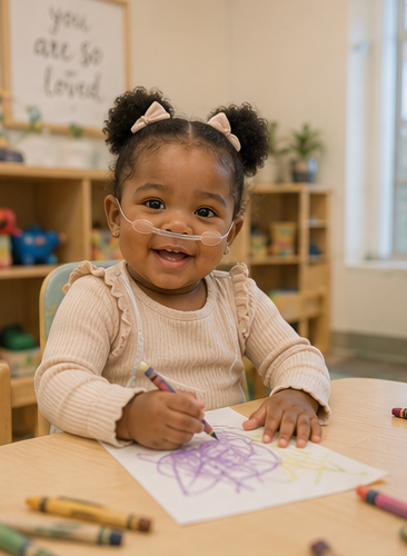 Nurse feeding a child